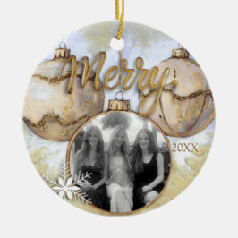 Merry Holiday Keramik Ornament