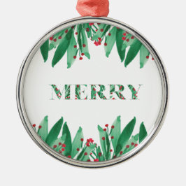 MERRY Holiday Ornament Aus Metall