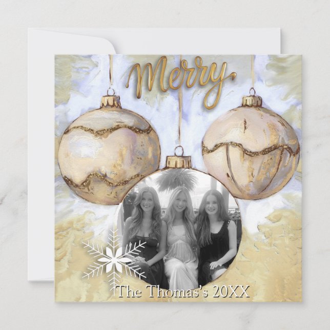 Merry Holiday Postcard Feiertagskarte (Vorderseite)