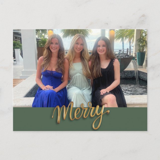 Merry Holiday Postcard Feiertagspostkarte (Vorderseite)