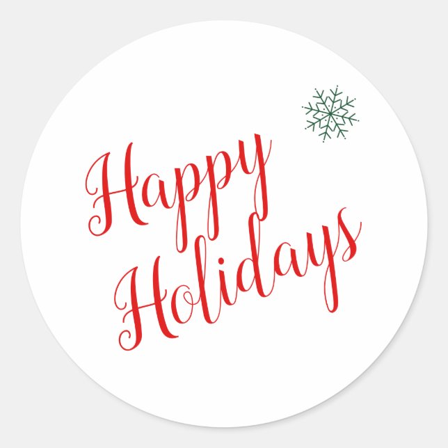 Merry Holidays Wrapping Sticker (Vorderseite)