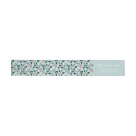 Merry Holly Days Wrap Around Return Address Label