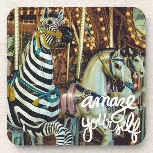 Merry Horse und Zebra Amaze Sie selbst Getränkeuntersetzer