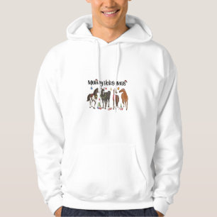 Merry Horsemas Horse Blume Weihnachten Pferde Hoodie