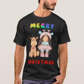 Merry Hristmas Niedlich Rentier T-Shirt