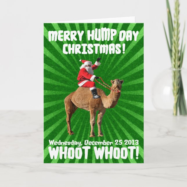 Merry Hump Tag Weihnachten 2013 Santa & Camel (Vorderseite)
