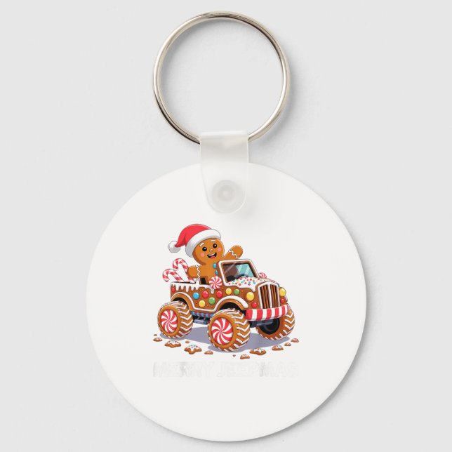 Merry Jeepmas Ugly Light Reindeer Christmas  Schlüsselanhänger (Vorderseite)