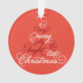 Merry Jolly und helle kleine Weihnachtsbaum Foto Ornament