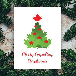 Merry kanadische Fahne Ahornblättriger Weihnachtsb Postkarte