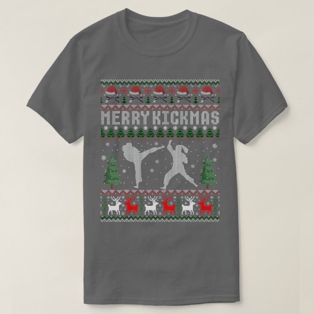 Merry Kickmas aekwondo Funny Noël laid Sweat (Design devant)