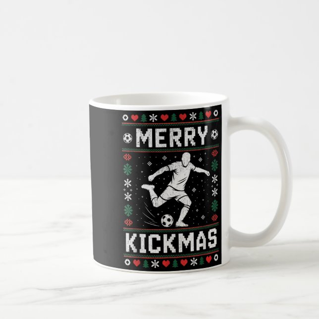 Merry Kickmas Funny Christmas Soccer Xmas  Kaffeetasse (Rechts)