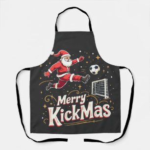 Merry Kickmas Funny Santa Claus Fußballfans Schürze