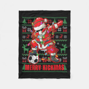 Merry Kickmas Weihnachts Fußball Ball Ugly Youth S Fleecedecke