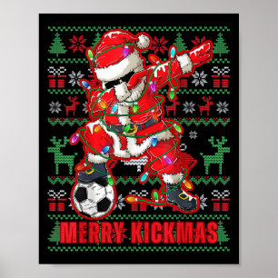 Merry Kickmas Weihnachts Fußball Ball Ugly Youth S Poster