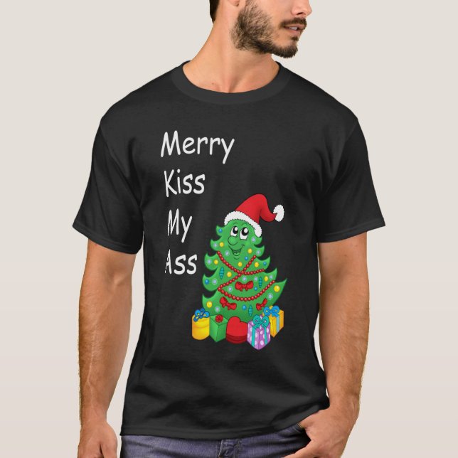 Merry Kiss-My-Ass T-Shirt Scoop Équipé (Devant)