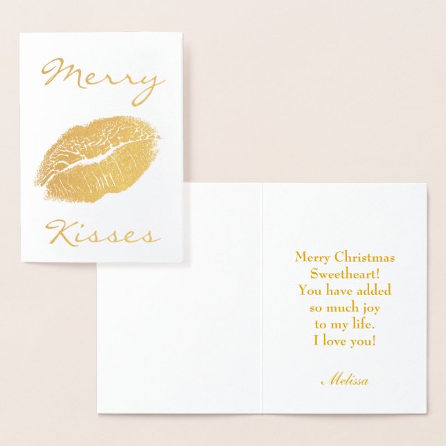 Merry Kisses Folienkarte (Anzeige)