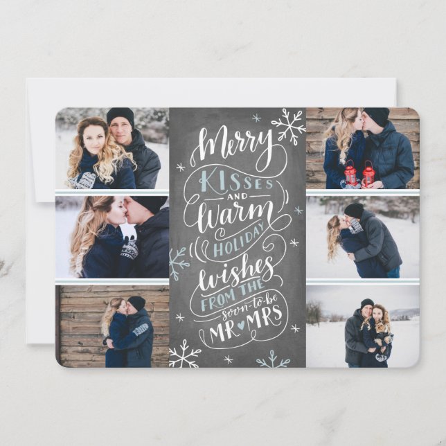 Merry Kisses Warm Wünsche Rett Date 6-Foto Save The Date (Vorderseite)
