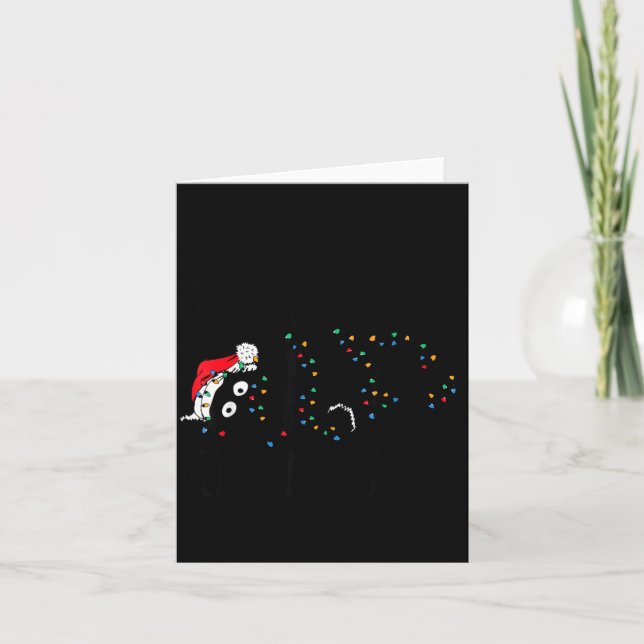 Merry Kissmy Angry Cat Christmas Funny Sarcastic H Karte (Vorderseite)