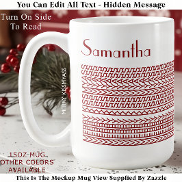 Merry Kissmyass & Custom Name Hidden Message 150R Kaffeetasse