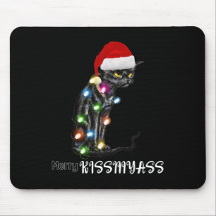 Merry Kissmyass Fun Weihnachtsbeleuchtung Mousepad