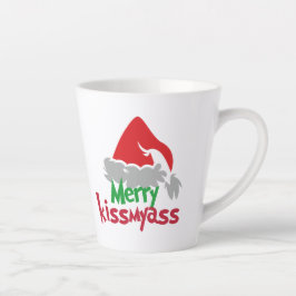 Merry Kissmyass Funny Christmas Latte Mug Milchtasse