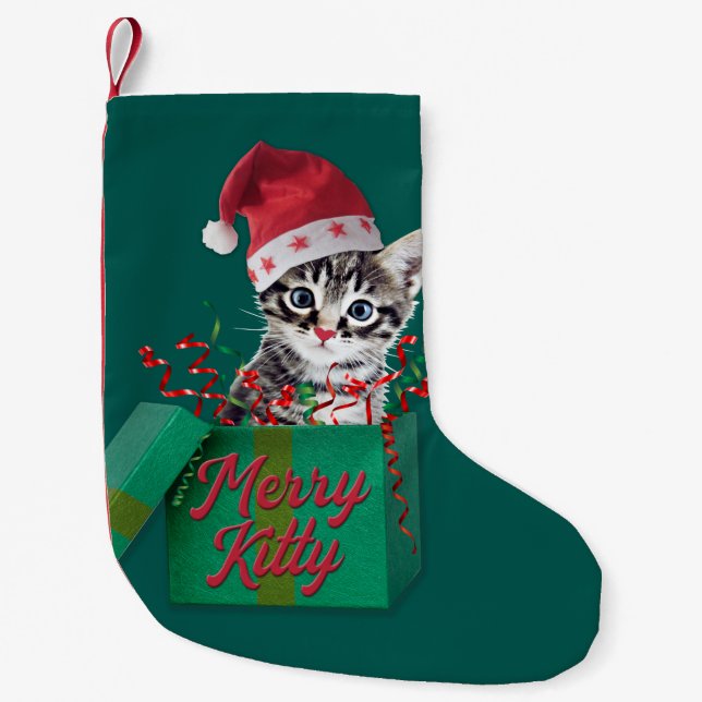Merry Kitty, Frohe Weihnachten Kleiner Weihnachtsstrumpf (Vorderseite)