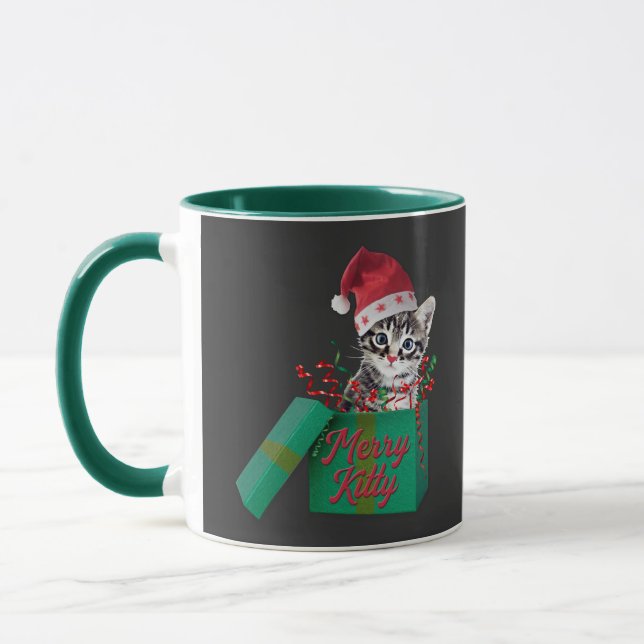 Merry Kitty, Frohe Weihnachten Tasse (Links)