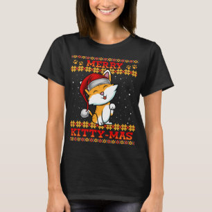 Merry Kitty-Mas Niedlich Kitten Cat Lady Christmas T-Shirt