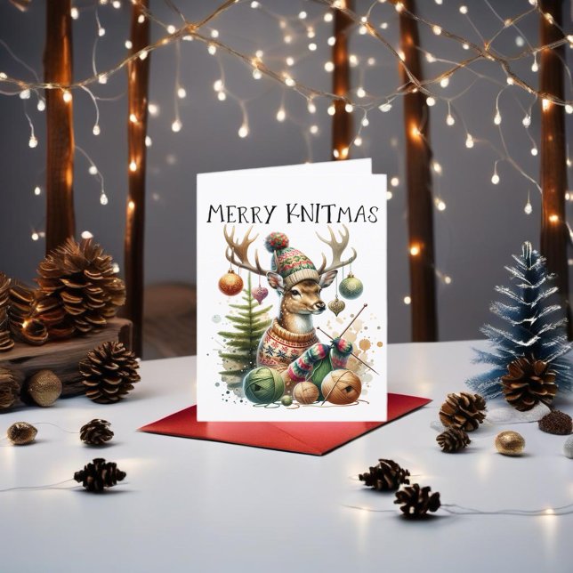 Merry Knittmas Weihnachten stürzen (For yarn lovers and craft enthusiasts. )