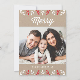 Merry Kraft | Fotokarte für den Urlaub Feiertagskarte