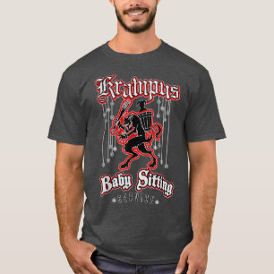 Merry Krampus Baby Sitting Claus T-shirt de Noël