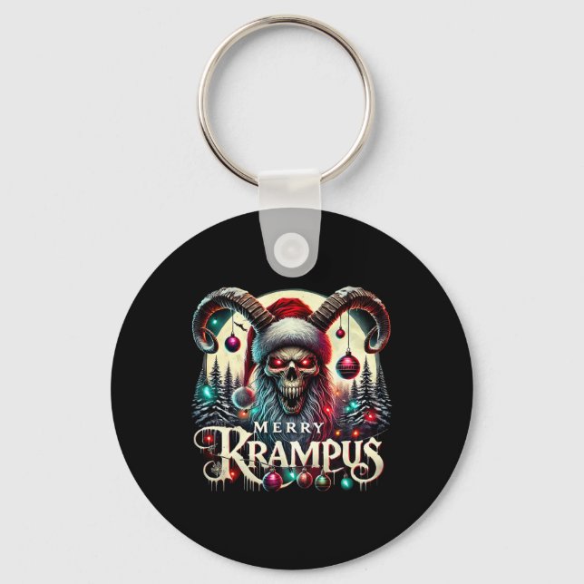 Merry Krampus Christmas Krampus Is Coming To Town  Schlüsselanhänger (Vorderseite)