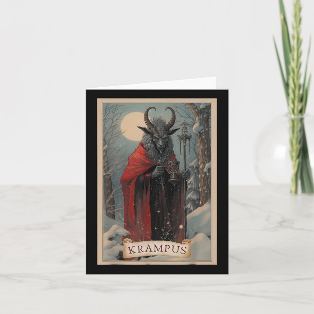 Merry Krampus Horror Weihnachten Ugly Sweater Evil Karte (Vorderseite)