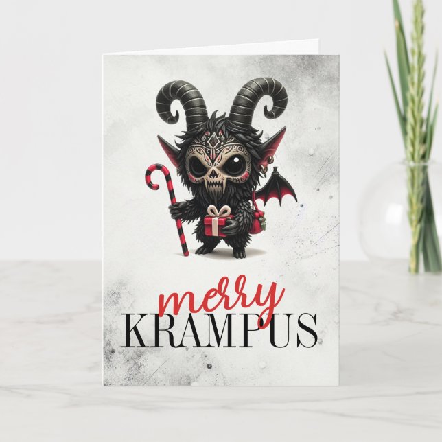 Merry Krampus Karte (Vorderseite)