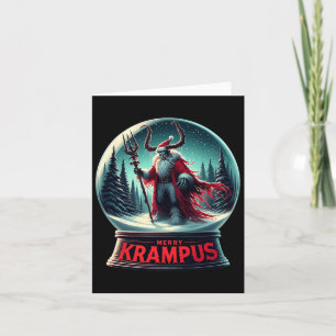 Merry Krampus Krampus kommt in die Stadt Xmas Horr Karte