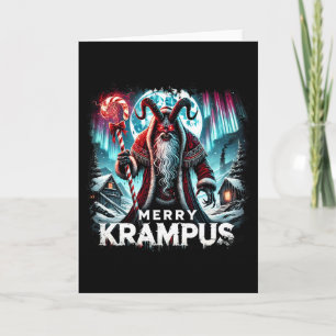 Merry Krampus Mythische Weihnachts Weihnachten Hor Karte