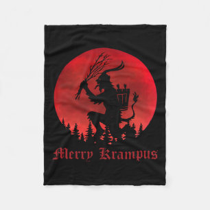 Merry Krampus Weihnachts Xmas Horror Ugly Sweater Fleecedecke