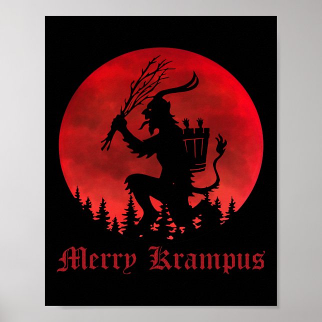 Merry Krampus Weihnachts Xmas Horror Ugly Sweater  Poster (Vorne)