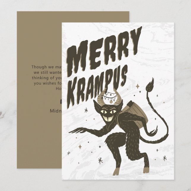 Merry Krampus Weihnachtskarte Feiertagskarte (Vorne/Hinten)