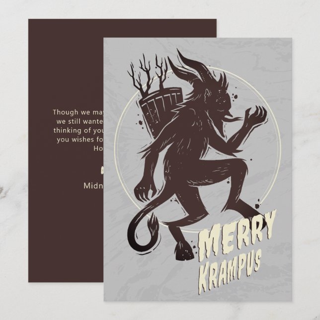 Merry Krampus Weihnachtskarte Feiertagskarte (Vorne/Hinten)
