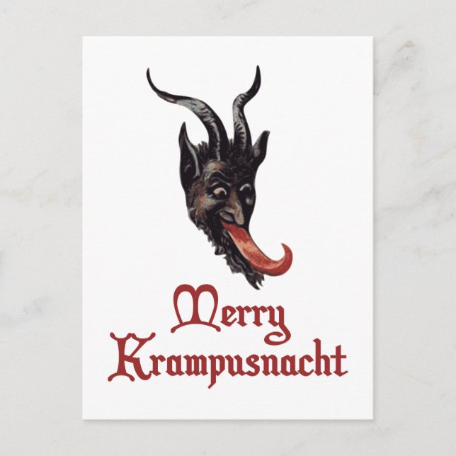 Merry Krampusnacht Feiertagspostkarte (Vorderseite)