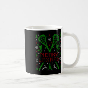 Merry Laxmas Funny Lacrosse Ugly Christmas Sweater Kaffeetasse