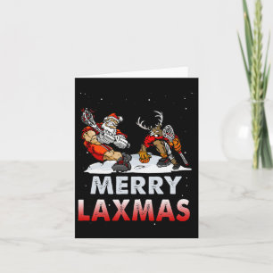 Merry Laxmas-hässliche Weihnachtslacrosse Santa Re Karte