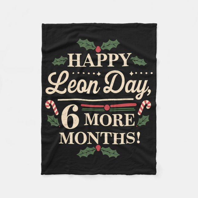 Merry Leon Day Weihnachten Ckwards Funny Christmas Fleecedecke (Vorderseite)