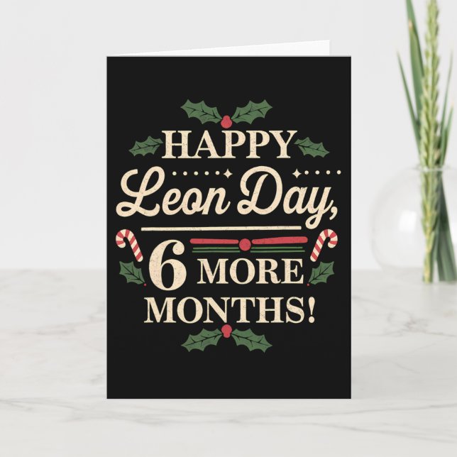 Merry Leon Day Weihnachten Ckwards Funny Christmas Karte (Vorderseite)
