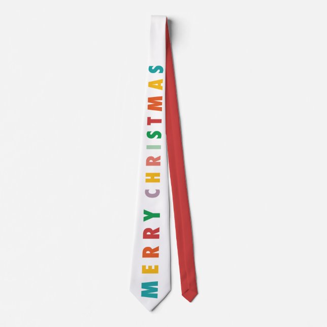MERRY LIEBE JOY | FARBENE WEIHNACHTSMITTEL KRAWATTE (Vorderseite)