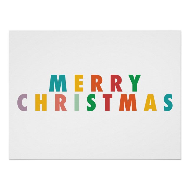 MERRY LIEBE JOY | FARBENE WEIHNACHTSMITTEL POSTER (Vorderseite)