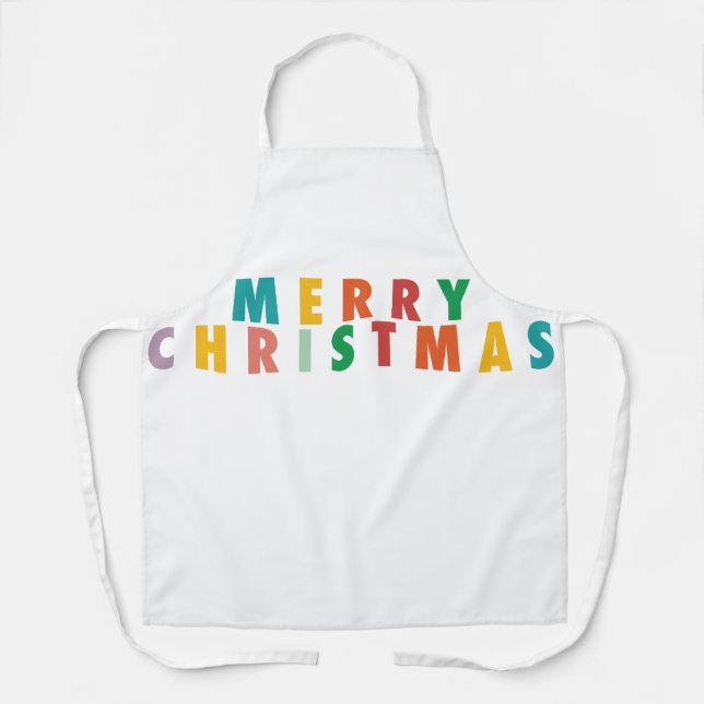 MERRY LIEBE JOY | FARBENE WEIHNACHTSMITTEL SCHÜRZE (Vorderseite)