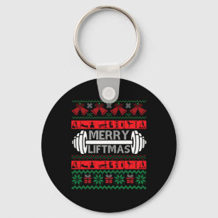 Merry Liftmas Funny Christmas Gym Schlüsselanhänger