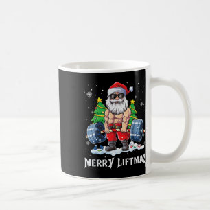 Merry Liftmas Funny Santa Claus Gym Fitness Weight Kaffeetasse